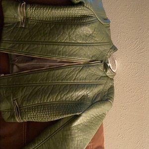 Olive Green Leather Jacket